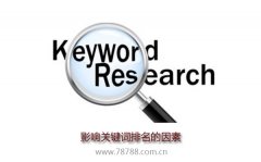 影响关键词排名的因素